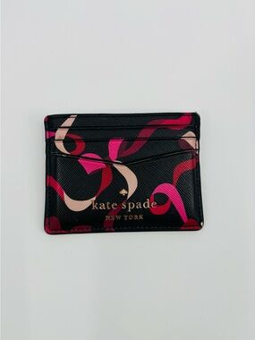 Kate Spade ribbon print card holder